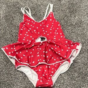 SweetHoney Red Starry One Piece Swimsuit